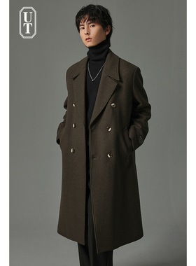 双面呢羊毛大衣男中长款重磅加厚高级感呢子新款外套冬季风衣保暖