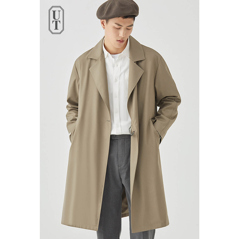 设计感痞帅气质休闲长款风衣男新款潮流英伦风过膝春秋季外套