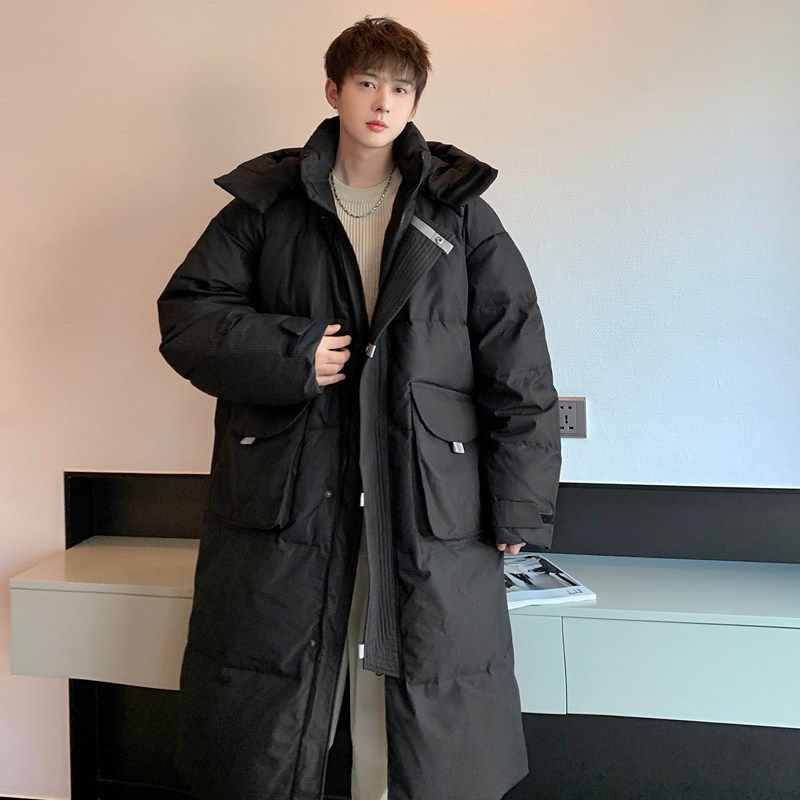 东北极寒款羽绒服男中长款过膝加厚保暖学生帅气大衣情侣防寒外套,男装,羽绒服,淘宝优惠券,粉丝福利购,淘宝优惠卷