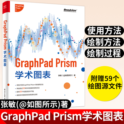 GraphPad Prism学术图表 GraphPad Prism入门教程书籍 GraphPad Prism 9 学术图表绘制方法 图形修饰美化论文图表与常见统计方法