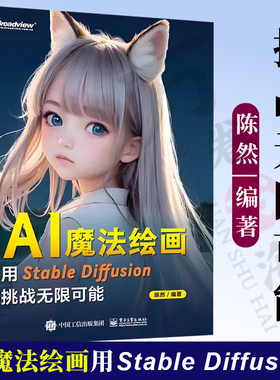 【2023新书】AI魔法绘画 用Stable Diffusion挑战无限可能 陈然 AI绘画书籍 SD教程提示词编写常用模型训练ControlNet插件使用书籍
