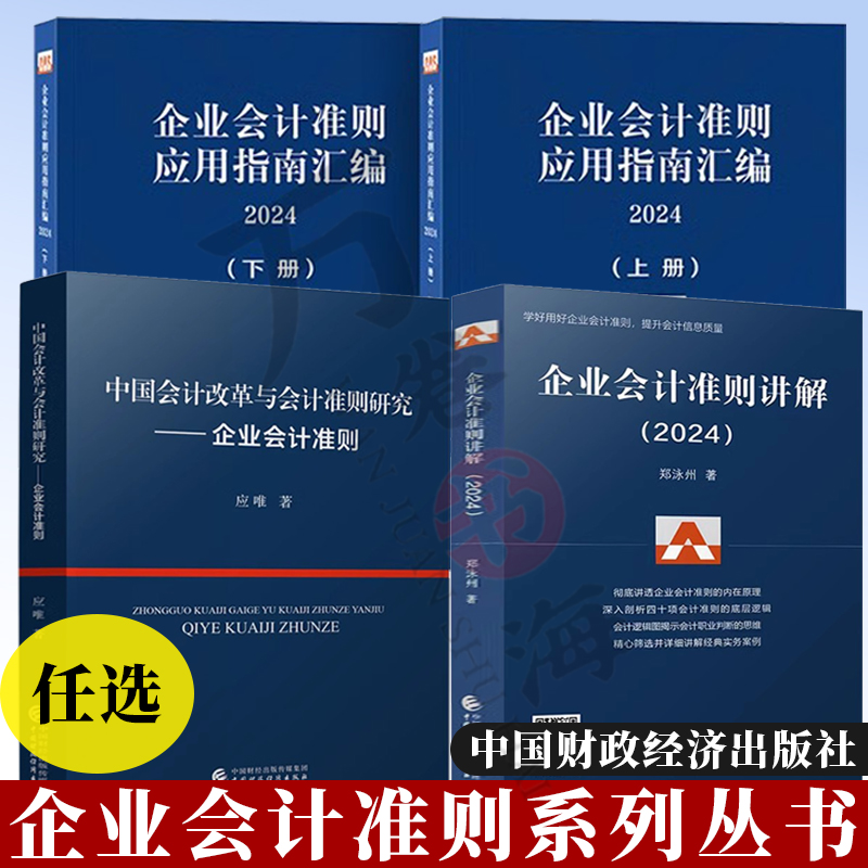 企业会计准则讲解2024 企业会计准则应用指南汇编 财政部会计司 中国财政经济出版社 中国会计改革与会计准则研究 企业会计准则