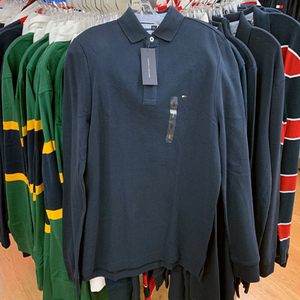正品tommy汤米POLO衫长袖男装纯棉商务休闲打底衫男士翻领T恤春秋
