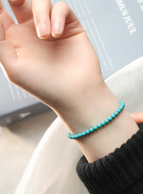 绿松石幸运进口14K包金民族风