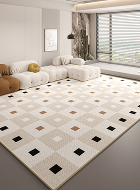 现代简约北欧ins风地毯客厅灰色高级轻奢沙发2023新款卧室地垫