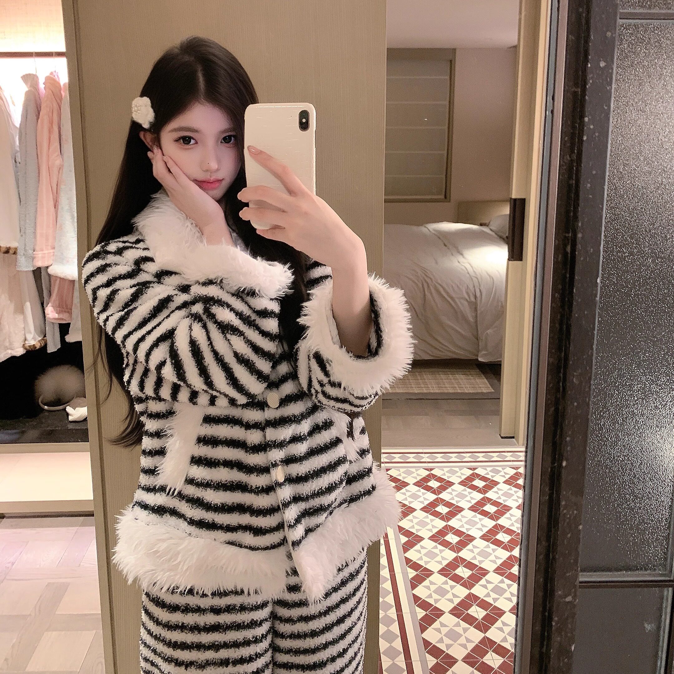 「绒绒冬日2.0」双面绒冬季睡衣女秋冬款2025新款加绒加厚家居服