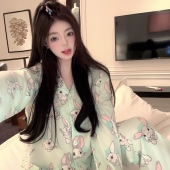 LaoLao酱「兔系妹妹」磨毛棉舒适卡通日系纯欲可爱家居服睡衣套新