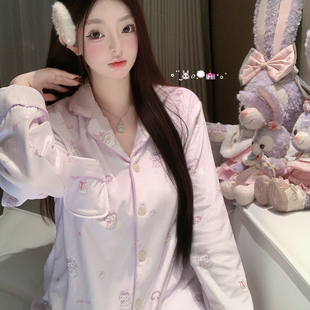 捞捞酱「香芋紫小K」海岛绒睡衣女2025新款 加绒加厚家居服 冬季