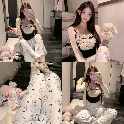 捞捞酱「秋日狗狗~」性感睡衣女2025新款纯欲风春秋款卡通家居服