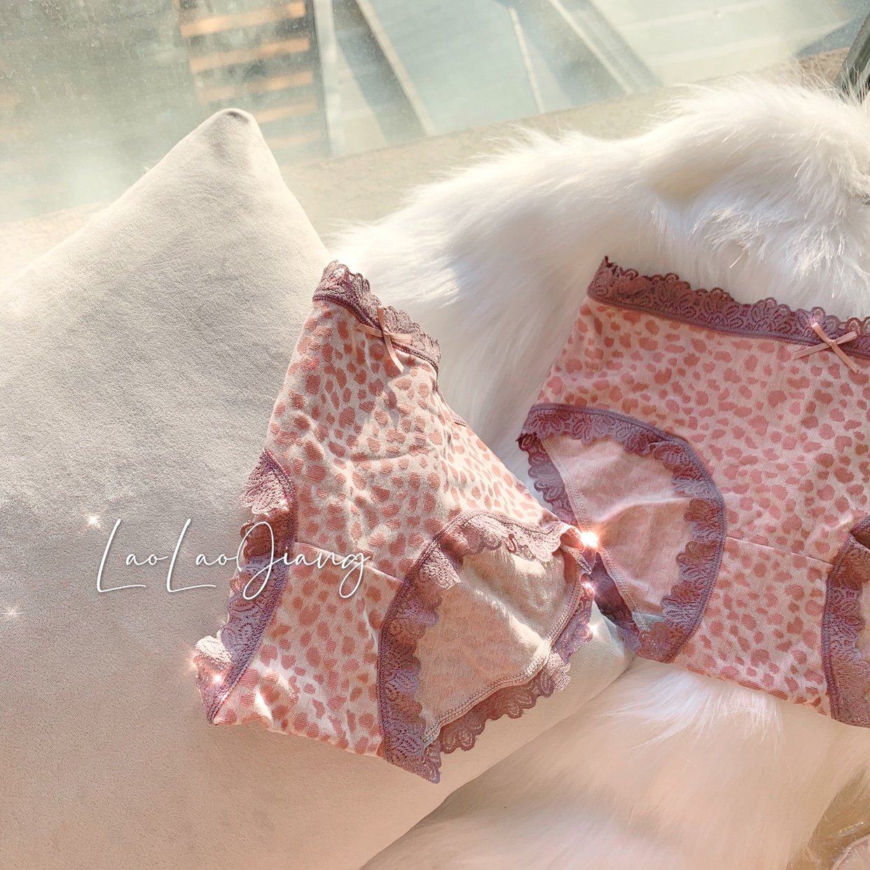 甜蜜暴击性感粉豹纹ins风纯棉少女感内裤女舒适弹力包臀三角裤,女士内衣/男士内衣/家居服,女三角裤,淘宝优惠券,粉丝福利购,淘宝优惠卷