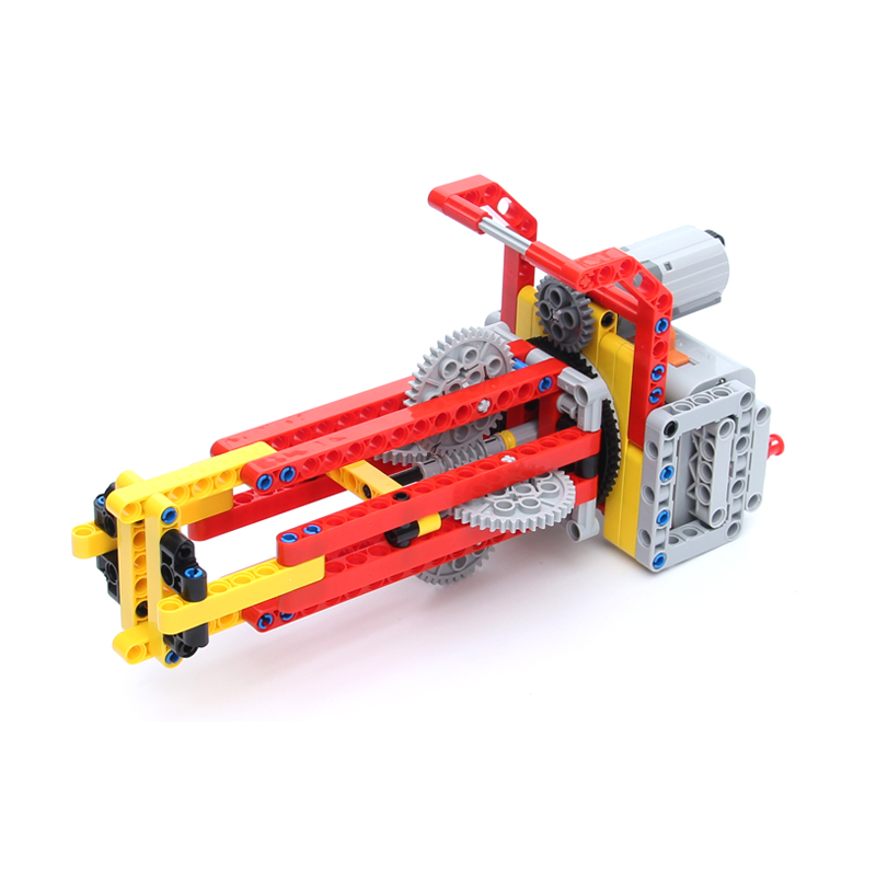 兼容乐高积木电动齿轮工程机械组模型科技拼装橡皮筋加特林moc