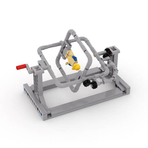 小小工程师国产积木机器人机械模型拼装3D眩晕机套装教具手工DIY