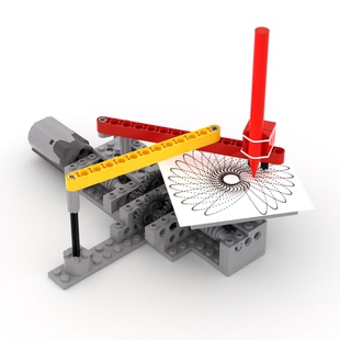 小小工程师国产积木机器人电动工程机械组模型科技拼装繁花绘图机