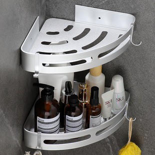 浴室架子打孔安装卫生间三角置物架厕所转角架墙角沐浴露篮储物架