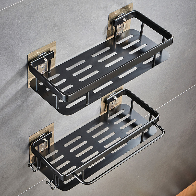 免打孔置物架太空铝长方形