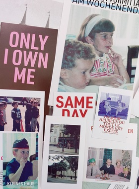 韩国OAB同款人物202hosil杂志风景复古手账装饰素材拼摆拍贴纸包