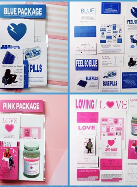 韩国OAB人物风景202hosil现货贴纸包拍立得卡片ins风素材手账贴