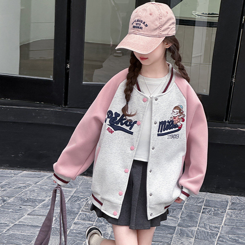 女童春秋2026新款洋气棒球服