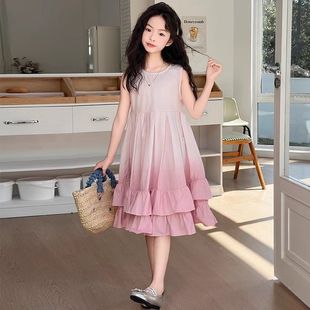 女童连衣裙夏季2026新款大童女孩超好看夏装裙子儿童多巴胺小洋裙