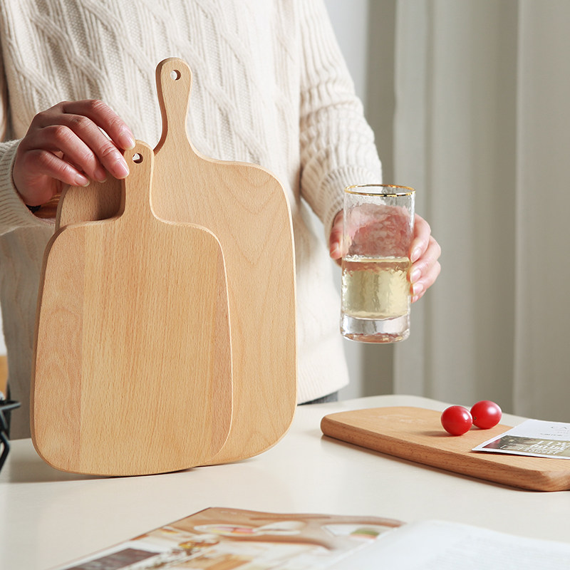木质家用砧板切菜板日式带柄实木面包板披萨托盘餐厅水果板辅食在类目 厨房/烹饪用具, 烹饪用具, 其它中 - 来自Buy2taobao.com提供专业的淘宝代购服务