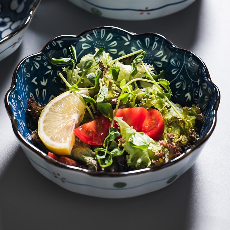 Japanese ceramic tableware creative lovely home salad bowl