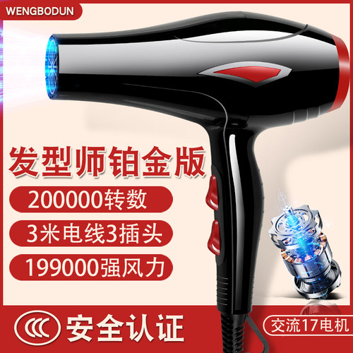 德系发廊吹风机大功率速干3000W