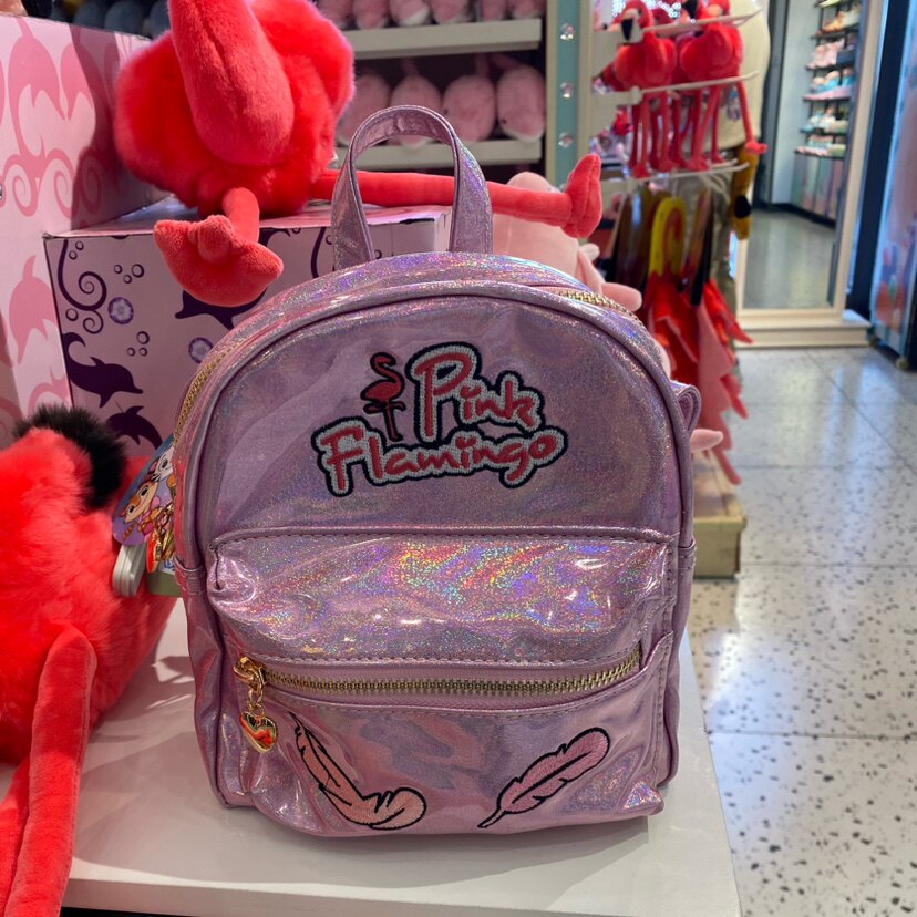 长隆旅游纪念品礼物海洋王国动物园火烈造型小背包毛绒女生公仔包