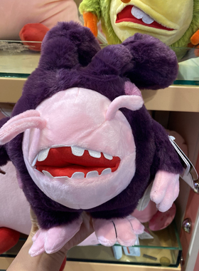 长隆宇宙飞船纪念品可爱毛毛怪毛绒公仔紫色儿童玩具玩偶