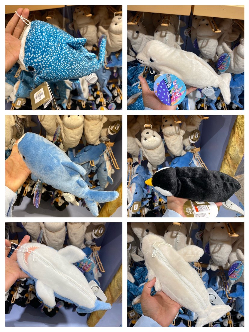 长隆旅游纪念品玩具可爱海豹企鹅鲸鲨鲨鱼毛绒笔袋儿童礼物文具盒