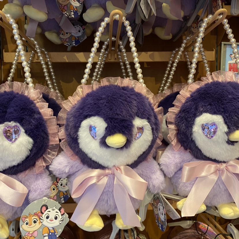 珠海长隆海洋王国纪念品国内代购企鹅毛绒小挎包儿童女孩包包礼物