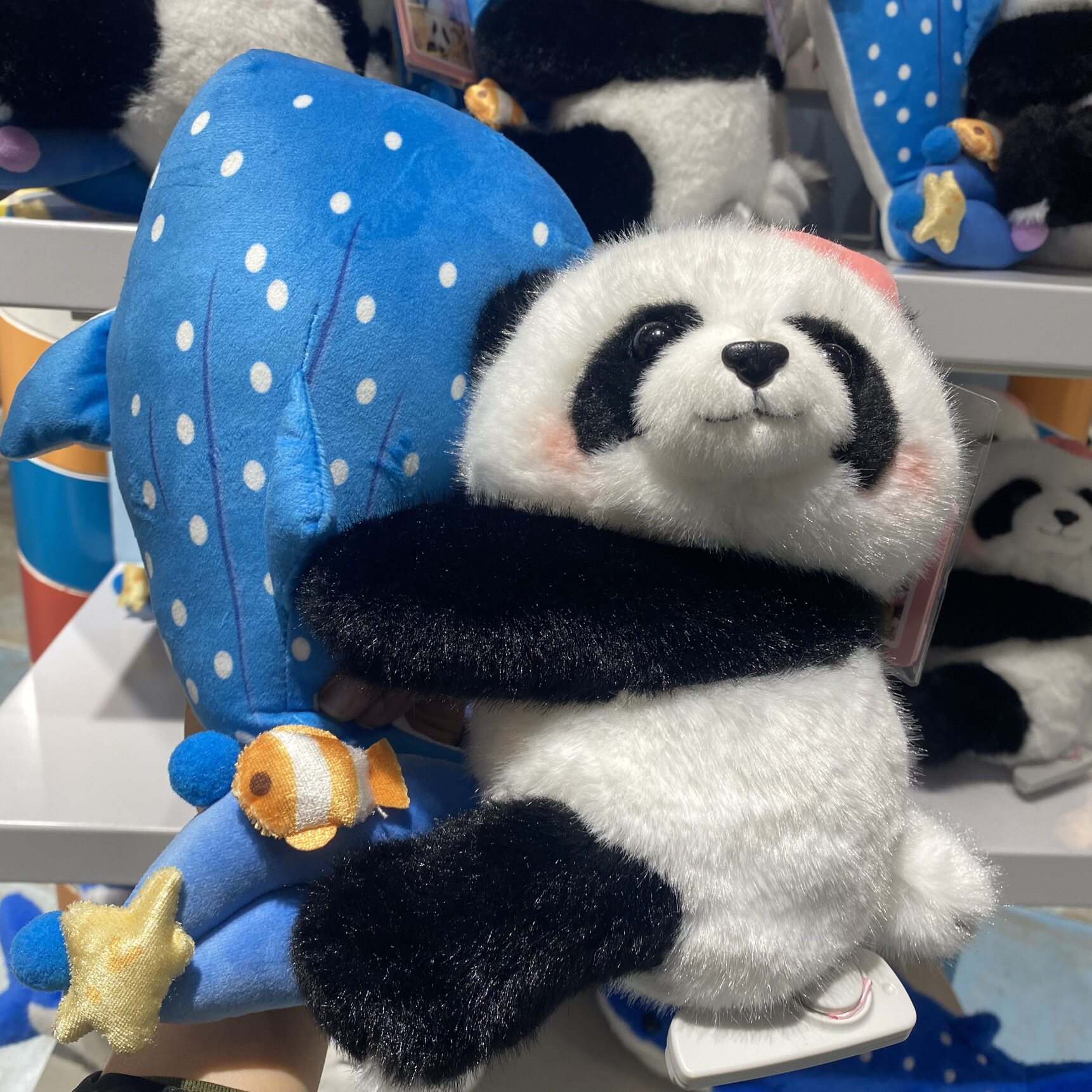 珠海广州长隆纪念品熊猫妹猪鲸鲨毛绒公仔儿童玩具礼物玩偶抱枕