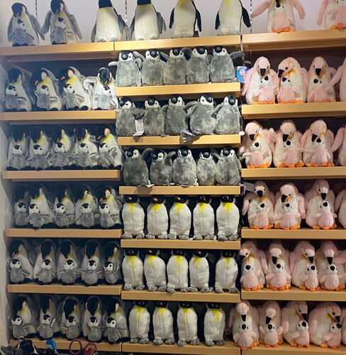 珠海长隆海洋王国纪念品 仿真站姿帝企鹅母子毛公仔毛绒玩具礼物