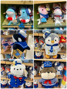 长隆海洋王国纪念品鲸鲨海豚虎鲸水獭航海元素毛绒公仔玩具礼物