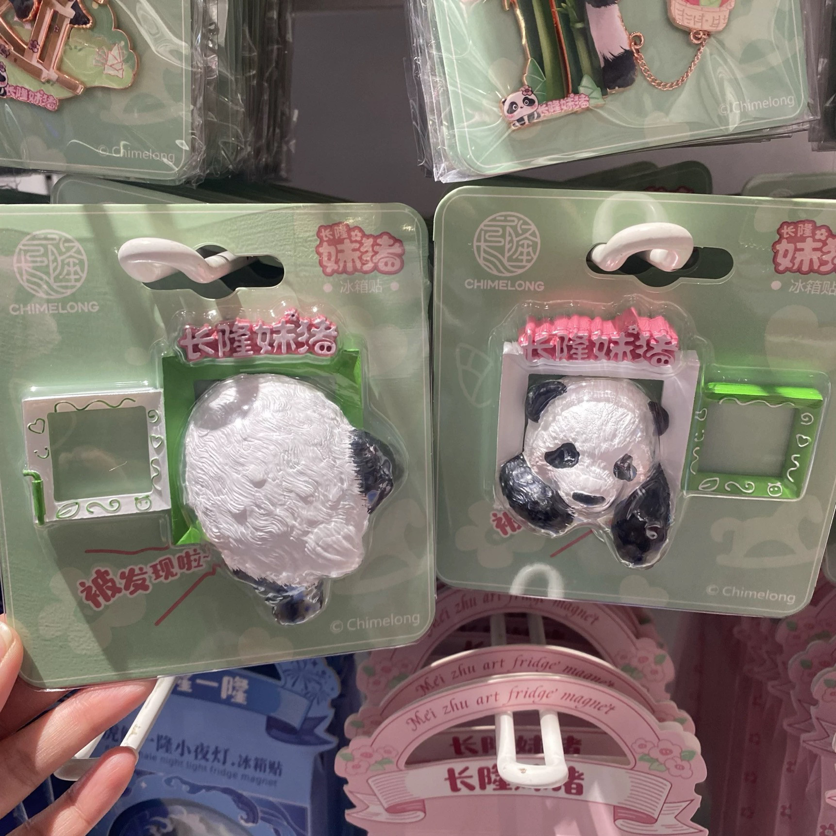 长隆纪念品广州珠海动物园熊猫妹猪爬窗屁屁冰箱贴收藏送礼