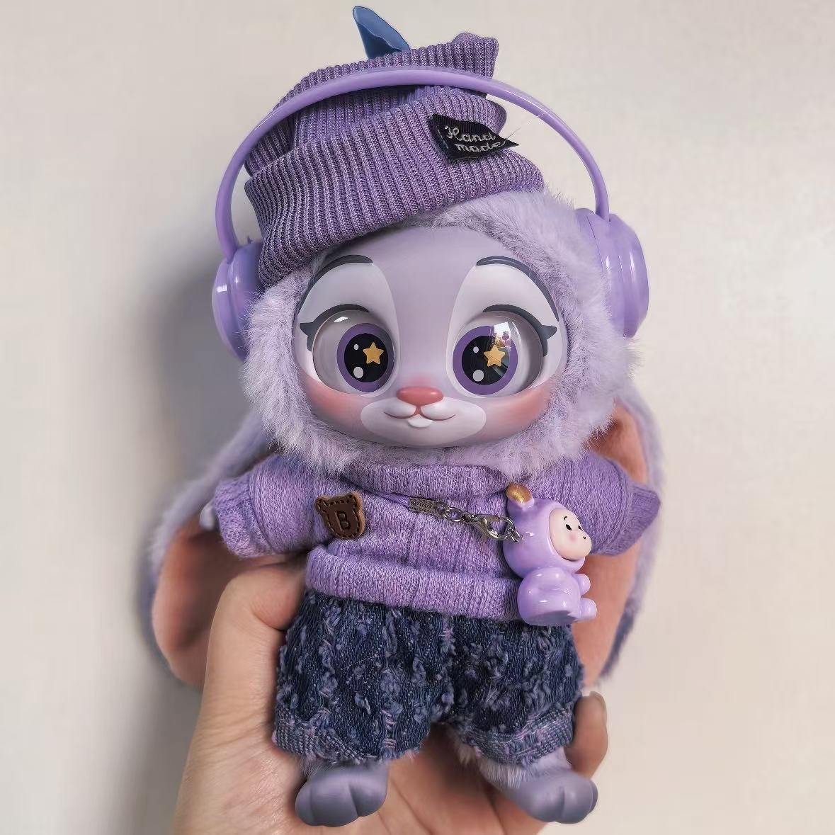 动物城17cm紫色套装娃衣小挂件包搪胶朱迪动物城市居民