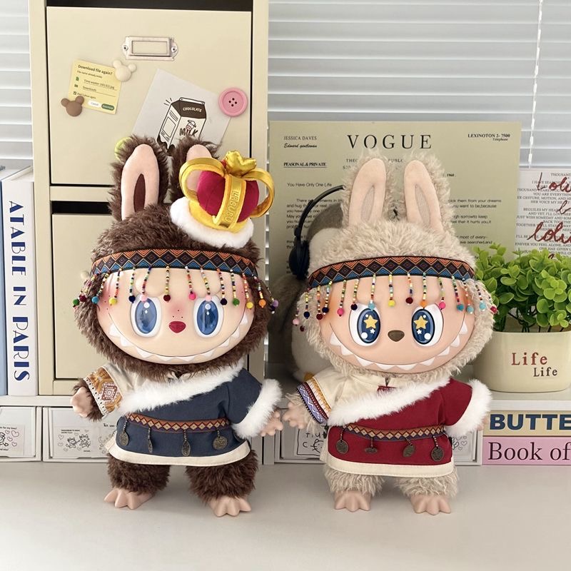 一二三代拉布布娃衣衣服帽子潮流背带裤套装时尚百搭娃衣
