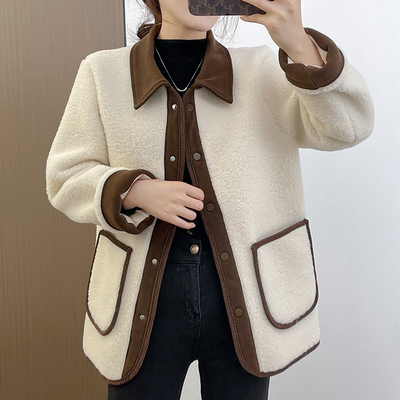 大码女装加绒加厚外套秋冬高级感