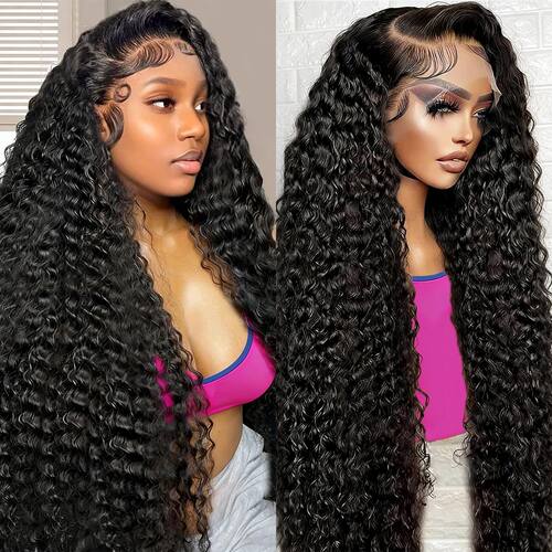 deep wave lace front wigs human hair 假发真人前蕾丝头套