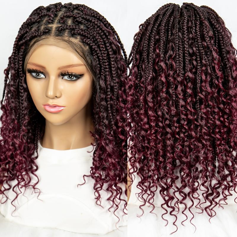 Elegant Full Lace Goddess Wig Medium Length Curly Woven