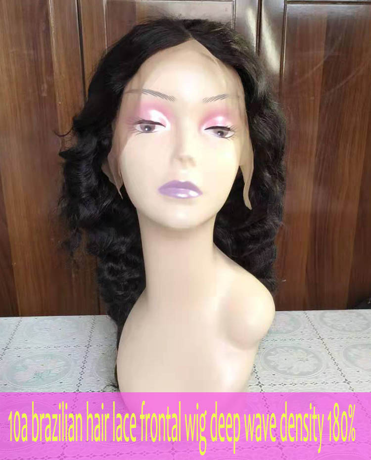 整顶发套 100%真人发 lace frontal human hair wig deep wave