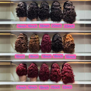 跨境13x4 DD wig bouncy curly wig high density double drawn