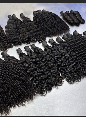 跨境头发全真发发短发braiding bulk hair欧美假发human hair