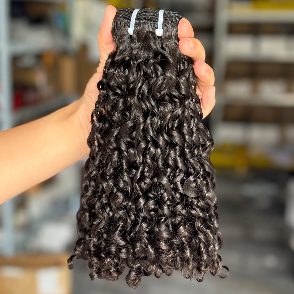 12A Double Drawn Pixie Curls 真人发发帘human hair