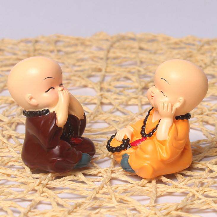 车载摆件创意可爱小沙弥 四不小和尚汽车摆件 车内装饰品汽车用品