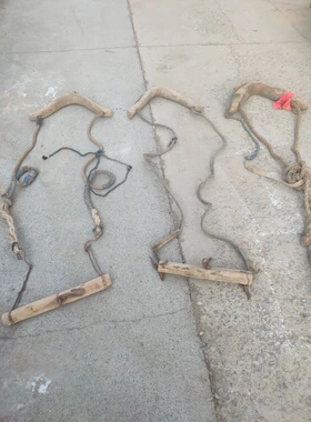 牛搔头老式牛套民俗老物件木犁