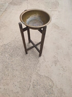 民俗老物件老洗脸盆架老脸盆架子民间老旧货婚庆喜事用具怀旧收藏