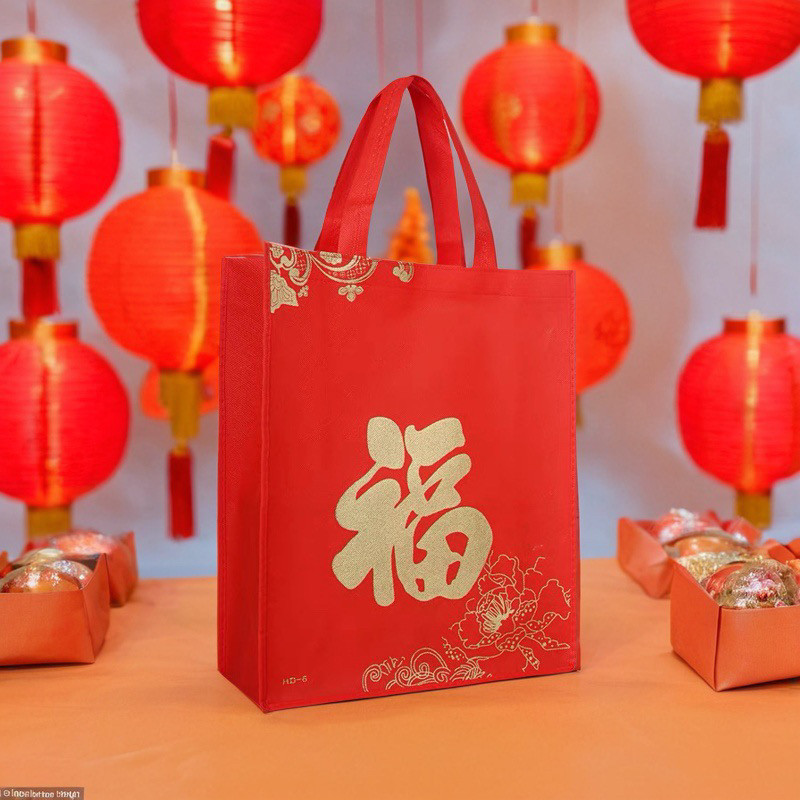 大号礼品袋福字袋大红回礼环保袋