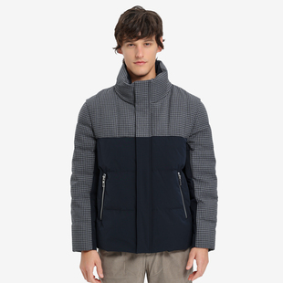 【霍尔多巴吉白鹅绒】callisto卡利斯特秋季男流行拼接羽绒服外套