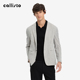 条纹平驳领长袖 男士 callisto2025春新品 商务休闲西服 商场同款