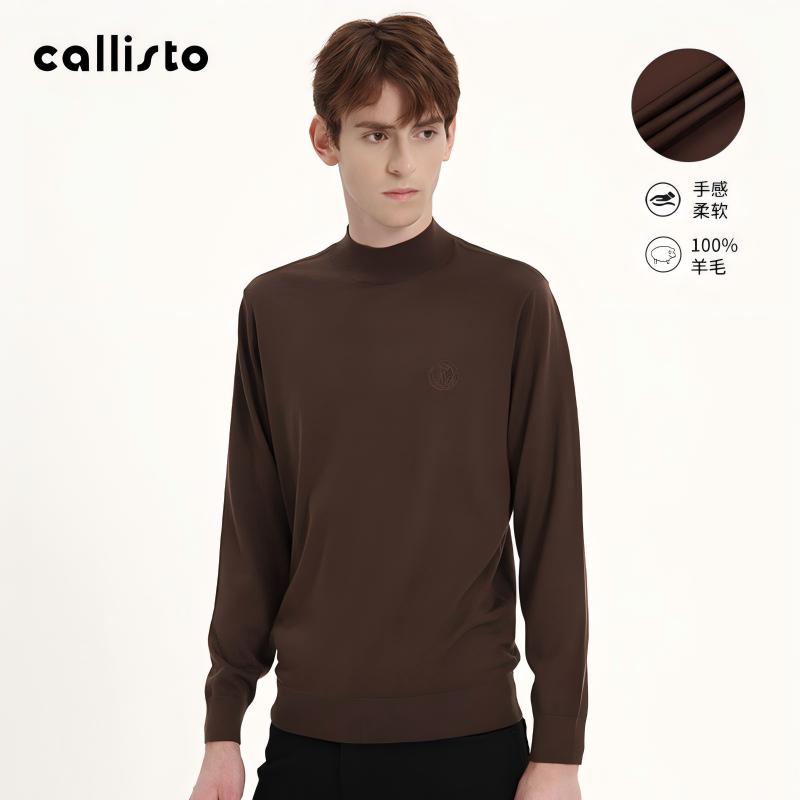 【100%羊毛】callisto卡利斯特男士毛衣套头男装冬季新款针织衫潮